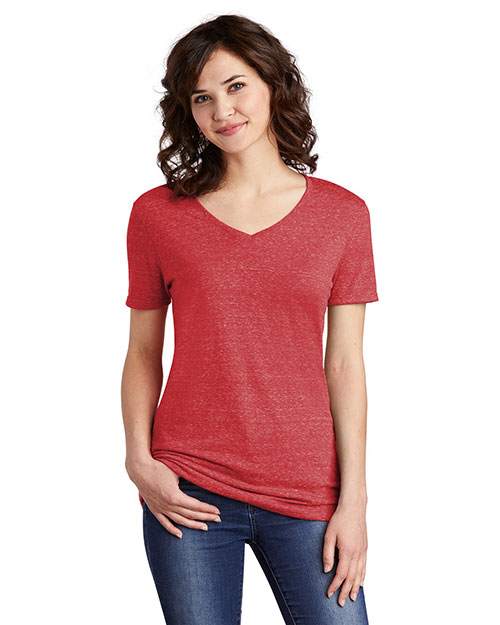 Jerzees 88WV Women Snow Heather Jersey V-Neck T-Shirt at GotApparel