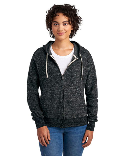 Jerzees 92WR Ladies' Snow Heather Full-Zip Hooded Sweatshirt at GotApparel