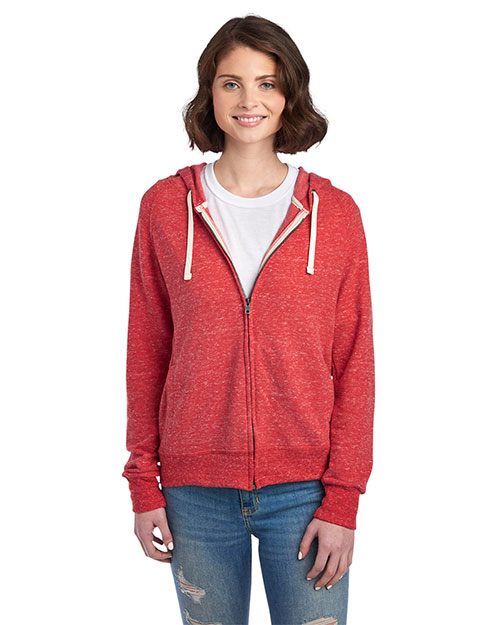 Jerzees 92WR Ladies' Snow Heather Full-Zip Hooded Sweatshirt at GotApparel