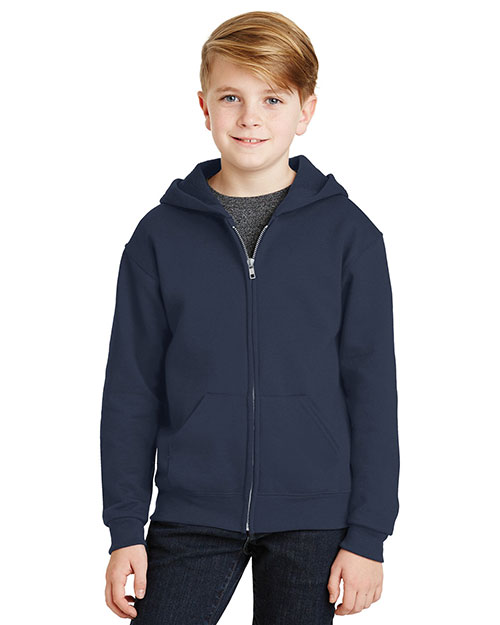 Jerzees 993B Youth NuBlend ® Full-Zip Hooded Sweatshirt at GotApparel