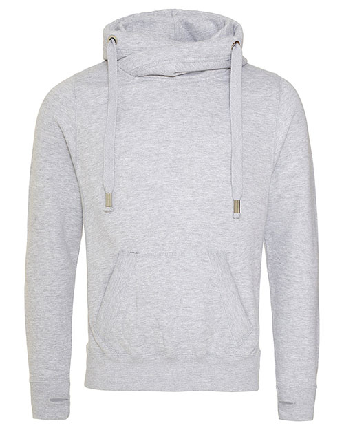 Just Hoods By AWDis JHA021 Men Cross Over Neck Hooded Sweatshirt at GotApparel