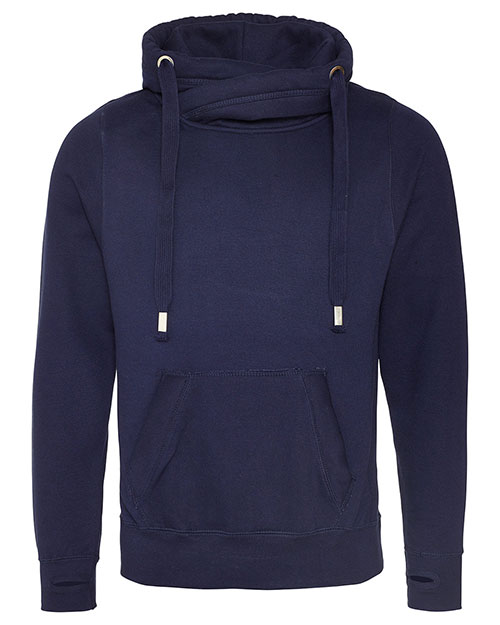 Just Hoods By AWDis JHA021 Men Cross Over Neck Hooded Sweatshirt at GotApparel