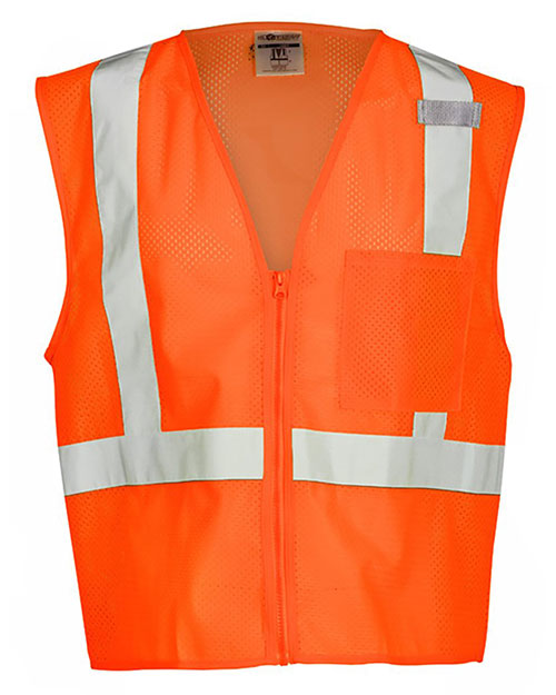 Kishigo 1089-1090 Single Pocket Zipper Mesh Vest at GotApparel
