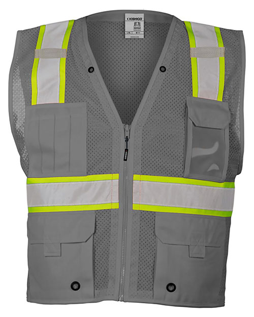 Kishigo B100-111 EV Series® Enhanced Visibility Multi-Pocket Mesh Vest at GotApparel