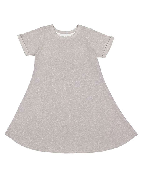 LAT 2679 Girls Harborside Mélange French Terry ' Twirl Dress at GotApparel