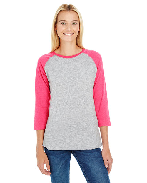 Lat 3530 Women Fine Jersey Baseball Tee at GotApparel