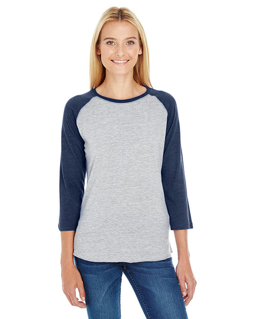 Lat 3530 Women Fine Jersey Baseball Tee at GotApparel