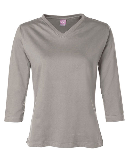 LAT 3577 Women Premium Jersey 3/4-Sleeve T-Shirt at GotApparel