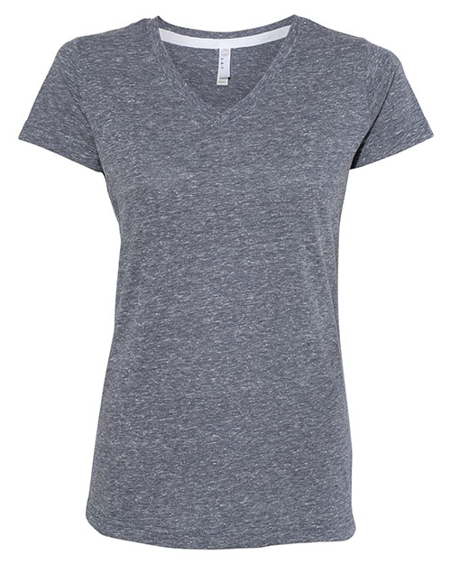 Lat 3591 Women Ladies' V-Neck Harborside Melange Jersey T-Shirt at GotApparel