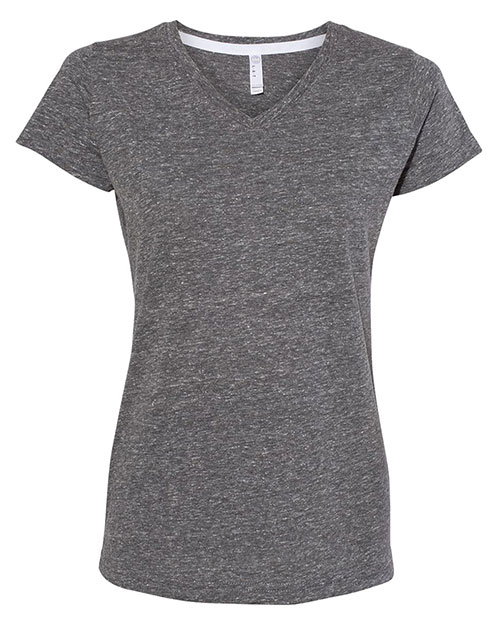 Lat 3591 Women Ladies' V-Neck Harborside Melange Jersey T-Shirt at GotApparel