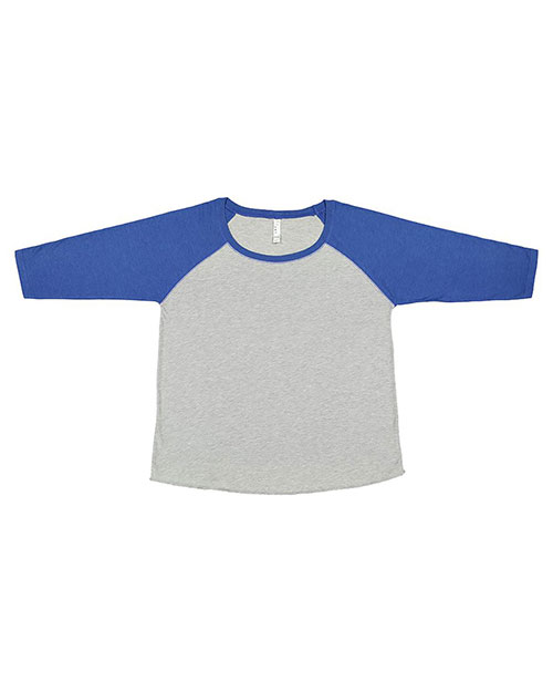 LAT 3830 Women Curvy Baseball T-Shirt at GotApparel