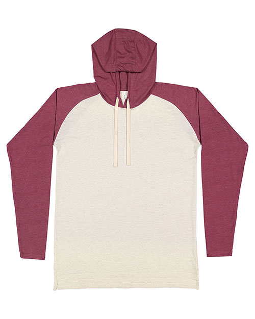 LAT 6917 Men 4.5 oz Hooded Raglan Long-Sleeve T-Shirt at GotApparel