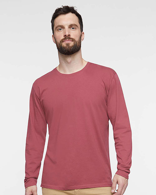 Lat 6918 Men ™ Mn 100% Combed Rs Co Long Sleeve Fine Jersey Tee at GotApparel