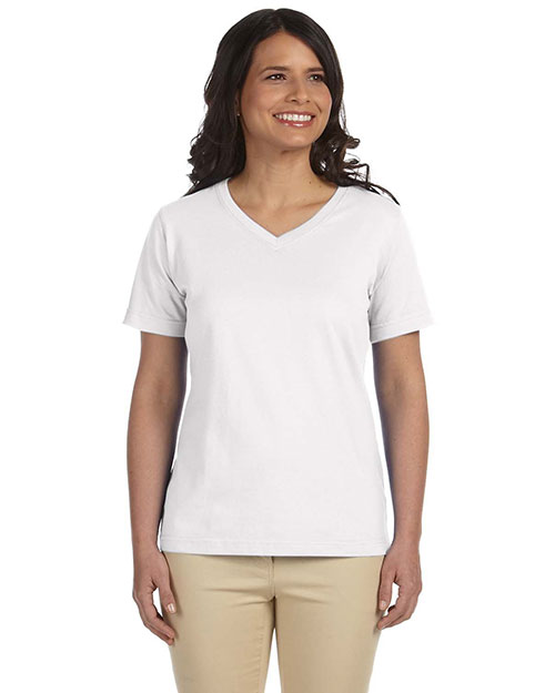 LAT L-3587 Women Ringspun V-Neck T-Shirt at GotApparel