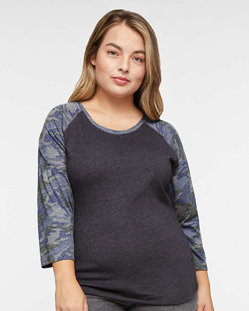 LAT LA3530 Women Baseball Fine Jersey T-Shirt at GotApparel