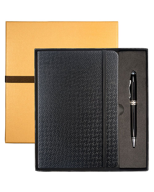 Leeman LG-9264  Tuscany™ Textured Journal And Executive Stylus Pen Set at GotApparel