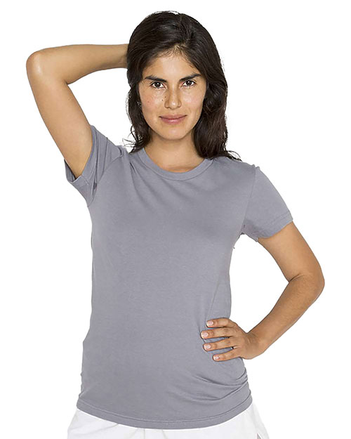 Los Angeles Apparel 21002 Women USA-Made 's Fine Jersey T-Shirt at GotApparel