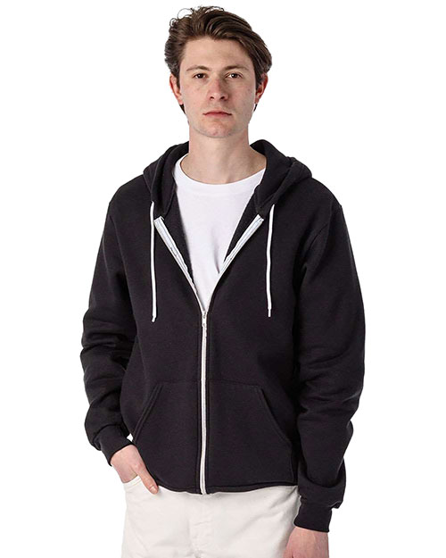 Los Angeles Apparel F97 Men USA-Made Flex Fleece Full-Zip Hooded Sweatshirt at GotApparel