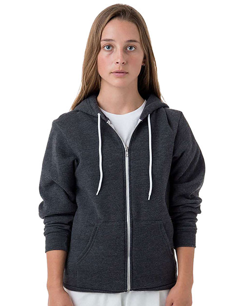 Los Angeles Apparel F97 Men USA-Made Flex Fleece Full-Zip Hooded Sweatshirt at GotApparel