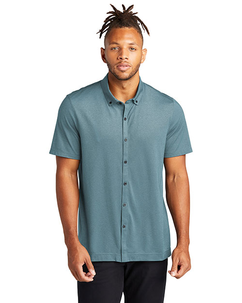 Mercer+Mettle Stretch Pique Full-Button Polo MM1006 at GotApparel