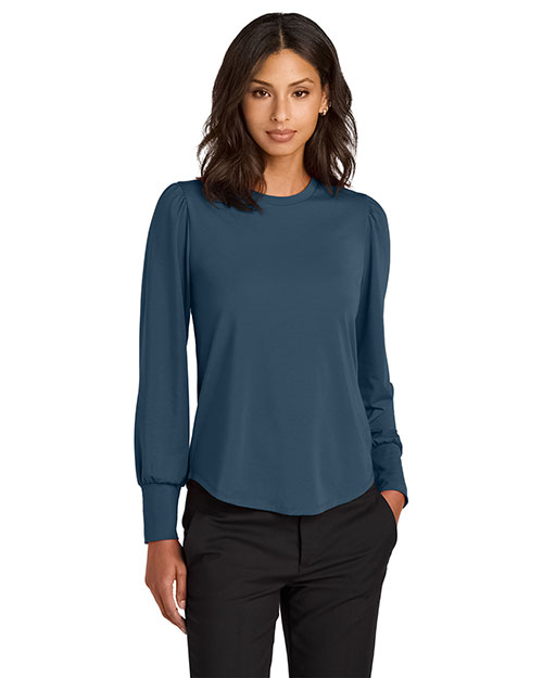 Mercer+Mettle MM1019 ® Women's Stretch Jersey Long Sleeve Blouson Top at GotApparel