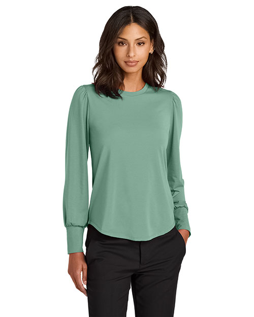 Mercer+Mettle MM1019 ® Women's Stretch Jersey Long Sleeve Blouson Top at GotApparel