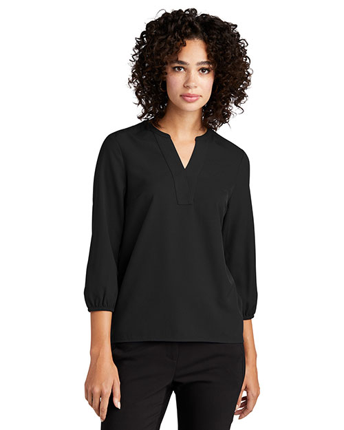 Mercer+Mettle Women's Stretch Crepe 3/4-Sleeve Blouse MM2011 at GotApparel