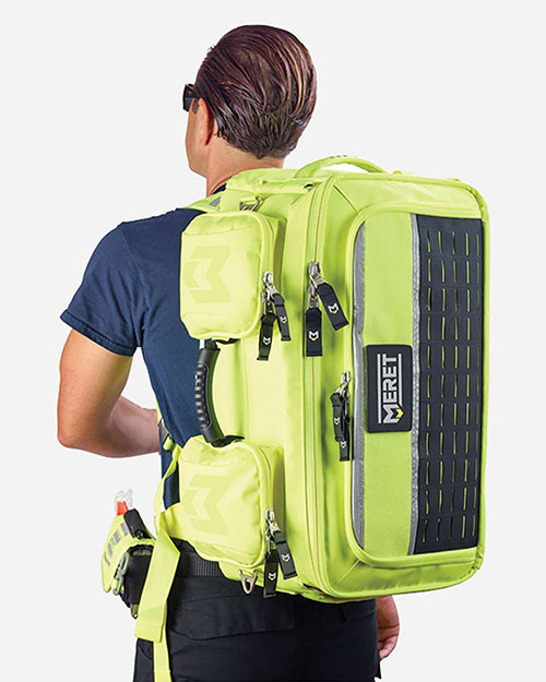 Meret M8101HV OMNI™ PRO X High Viz Yellow Convertible Backpack Bag at GotApparel