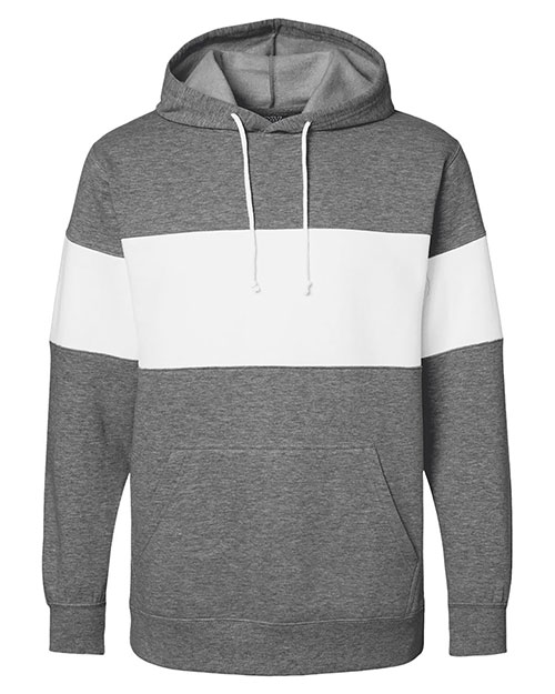 MV Sport 22709 Men Classic Fleece Colorblocked Hooded Sweatshirt at GotApparel