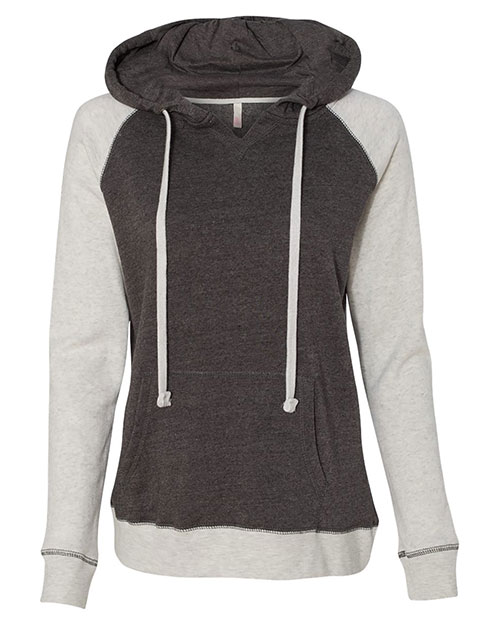 MV Sport W17127 Women ’s Harper Raglan Hooded Sweatshirt at GotApparel