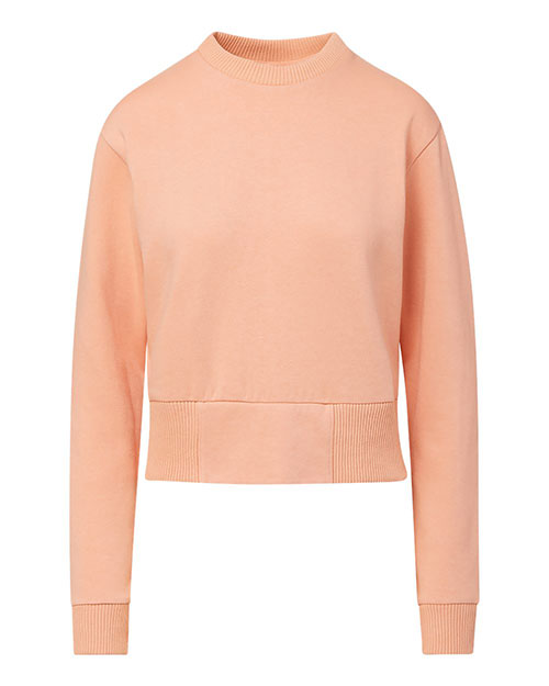 MV Sport W22106 Women's Romi Cloud Fleece Crop Crewneck Sweatshirt at GotApparel