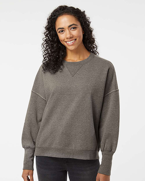 MV Sport W22712 Women's Sueded Fleece Crewneck Sweatshirt at GotApparel