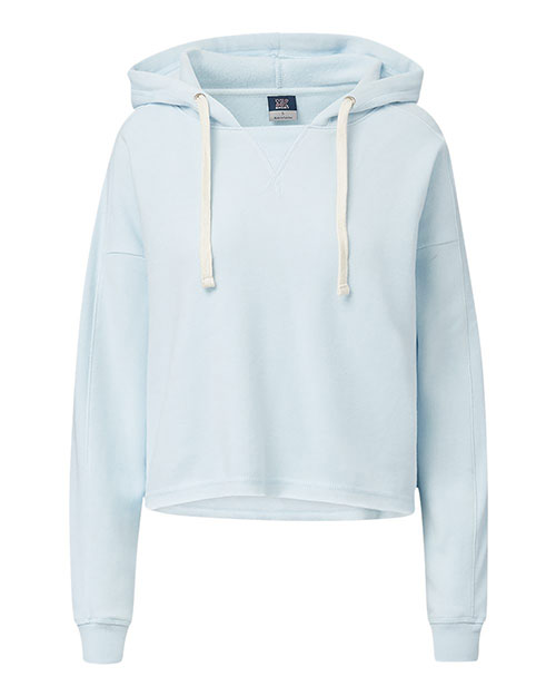MV Sport W23101 Women's Angel Fleece Crop Hooded Sweatshirt at GotApparel