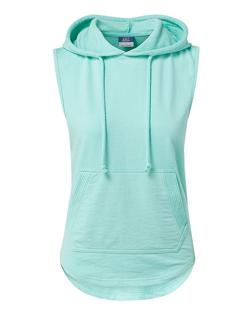 MV Sport W24131 Women's Kinsley Sleeveless Hooded Sweatshirt at GotApparel