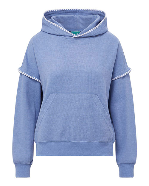 MV Sport W25115 Women's Mood & Vibe™ Teegan Crafty Hooded Sweatshirt at GotApparel