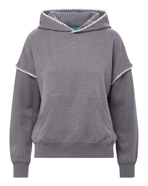 MV Sport W25115 Women's Mood & Vibe™ Teegan Crafty Hooded Sweatshirt at GotApparel