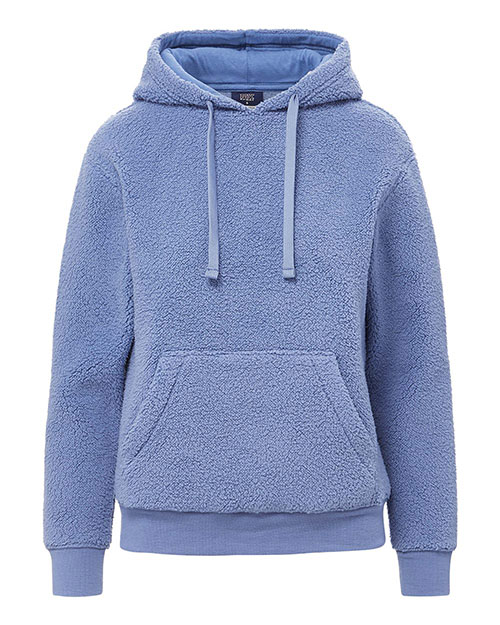 MV Sport W25122 Women's Starla Sherpa Hooded Pullover at GotApparel
