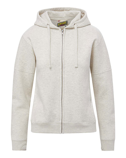 MV Sport W25165 Women's Vintage Fleece Hooded Full-Zip Sweatshirt at GotApparel