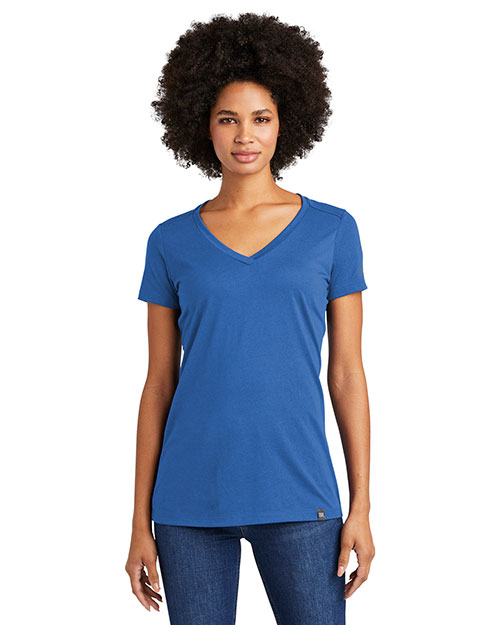 Custom Embroidered New Era LNEA101 Ladies Heritage Blend V-Neck Tee at GotApparel