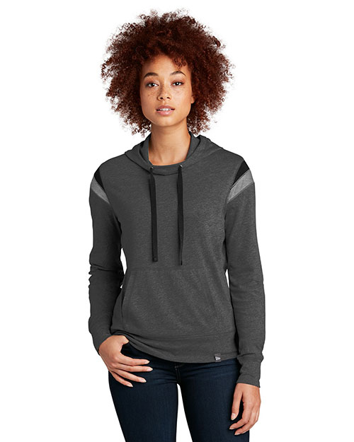 New Era Ladies Heritage Blend Varsity Hoodie LNEA108 at GotApparel
