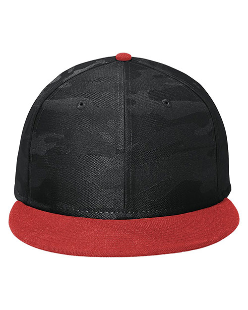 New Era NE407 Men Camo Flat Bill Snapback Cap at GotApparel