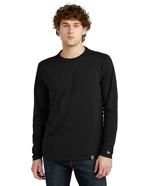 Custom Embroidered New Era NEA102 Men 4.4 oz Heritage Blend Long Sleeve Crew Tee at GotApparel