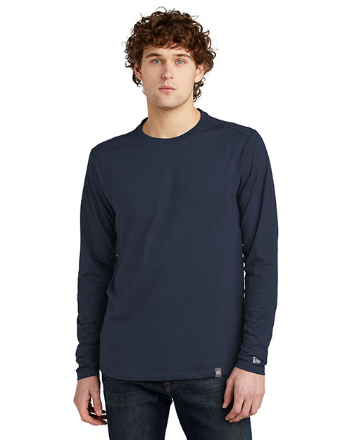 Custom Embroidered New Era NEA102 Men 4.4 oz Heritage Blend Long Sleeve Crew Tee at GotApparel