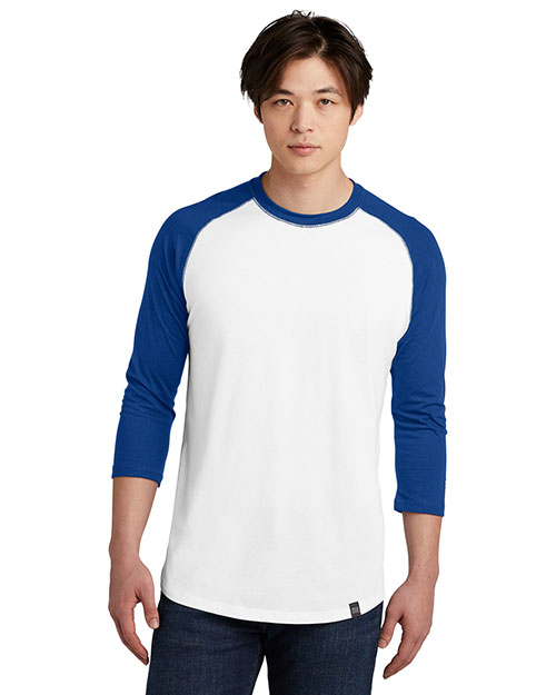 Custom Embroidered New Era NEA104 Men 4.4 oz Heritage Blend 3/4-Sleeve Baseball Raglan Tee at GotApparel