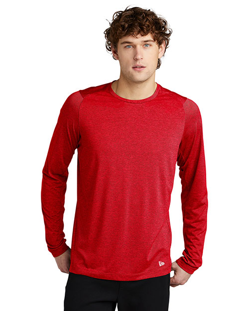 New Era NEA201 Men 4 oz Series Performance Long Sleeve Crew Tee at GotApparel