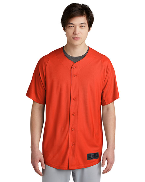 New Era NEA220 Men 5.3 oz Diamond Era Full-Button Jersey at GotApparel