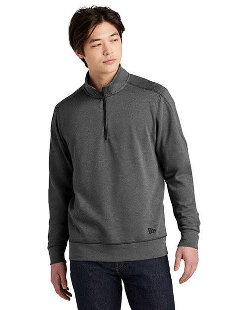 Custom Embroidered New Era NEA512 Men 7 oz Tri-Blend Fleece 1/4-Zip Pullover at GotApparel