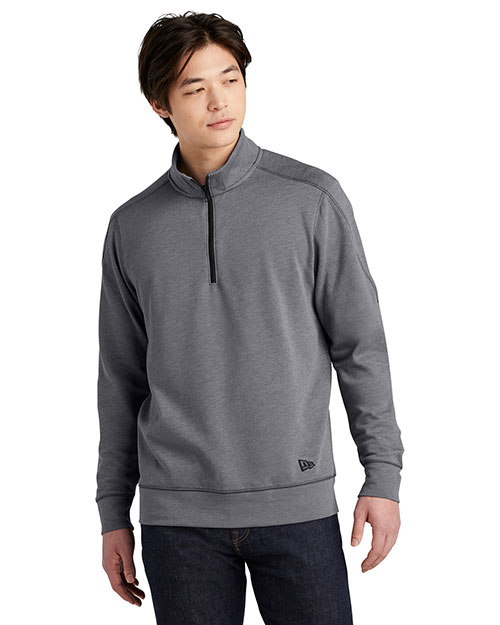 New Era NEA512 Men 7 oz Tri-Blend Fleece 1/4-Zip Pullover at GotApparel