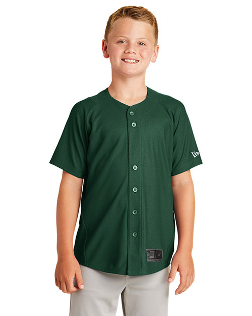 New Era YNEA220 Youth 5.3 oz Diamond Era Full-Button Jersey at GotApparel