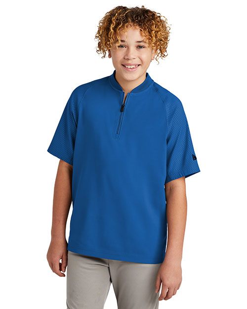 Custom Embroidered New Era YNEA600 Youth Cage Short Sleeve 1/4-Zip Jacket at GotApparel